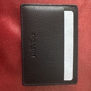 Coach black Leather Card Holder